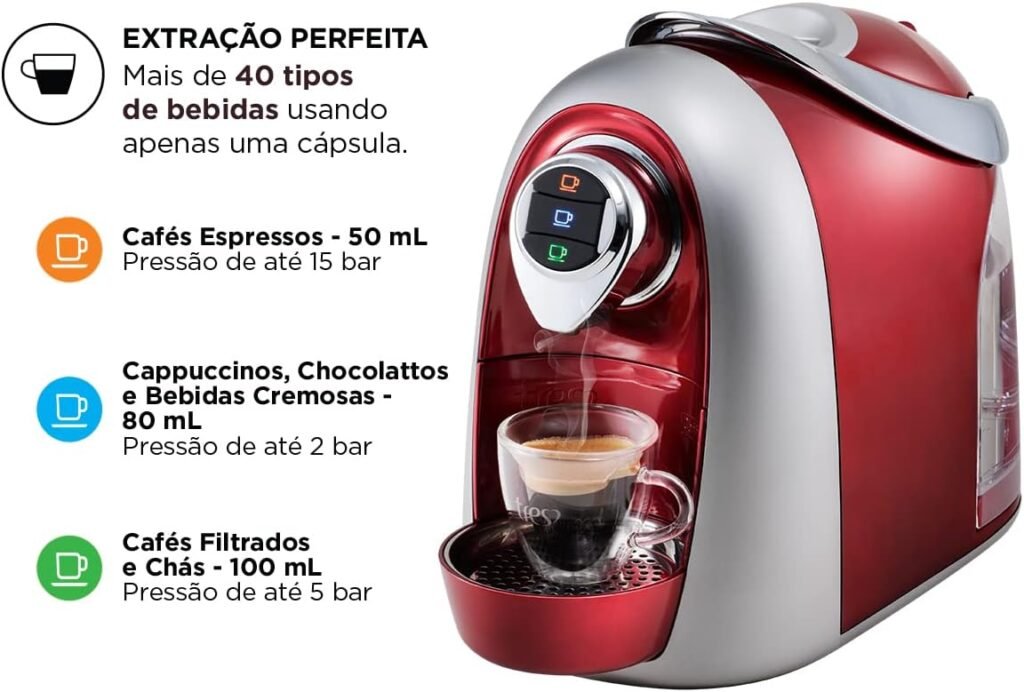 Análise da 3 Corações Máquina de Espresso TRES Modo Vermelha 220V: É a Melhor do Mercado?